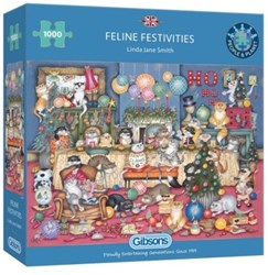 Gibsons puzzle chats fêtes 1000 pièces puzzle