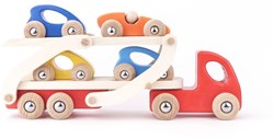 Bajo camion porte-voitures en bois eco jouet pour enfants