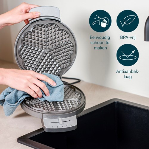 Princess gaufrier deluxe coeurs - 1200W - thermostat réglable-3