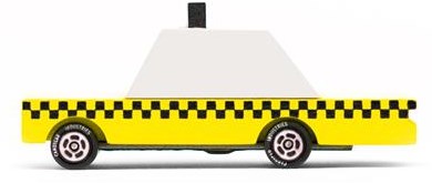 Candylab voiture jouet en bois - Taxi jaune - Candycar World - vie urbaine-2