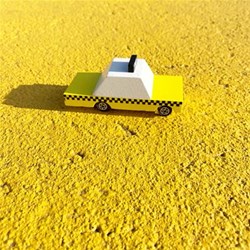 Candylab voiture jouet en bois - Taxi jaune - Candycar World - vie urbaine