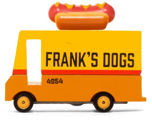 Candylab voiture jouet en bois Hot Dog Van - bus jouet pour enfants
