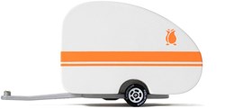 Candylab remorque jouet en bois - Rosebud Trailer caravane orange