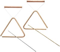 Choroi set de triangles bronze petit - instrument de musique martelé jouet