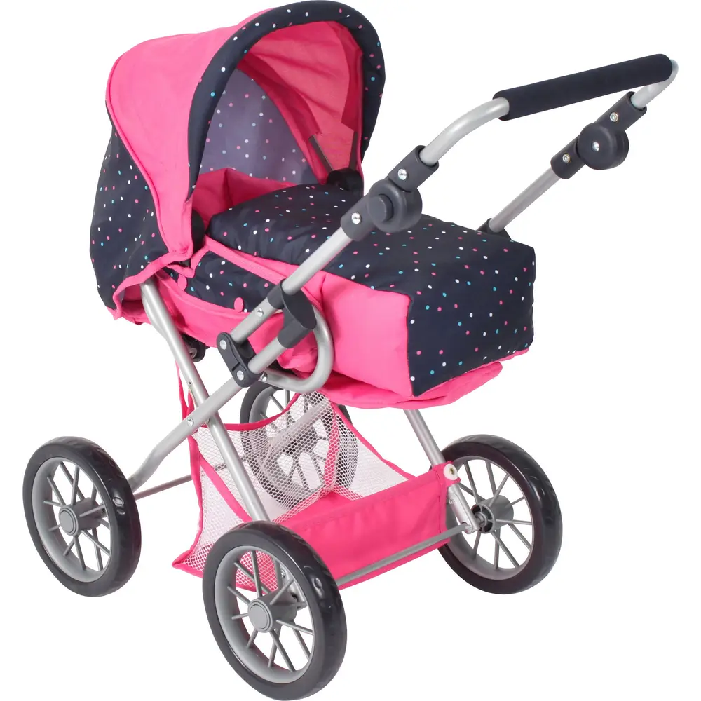 Bayer Chic 2000 poussette poupée Leni rose confetti réglable 3-en-1