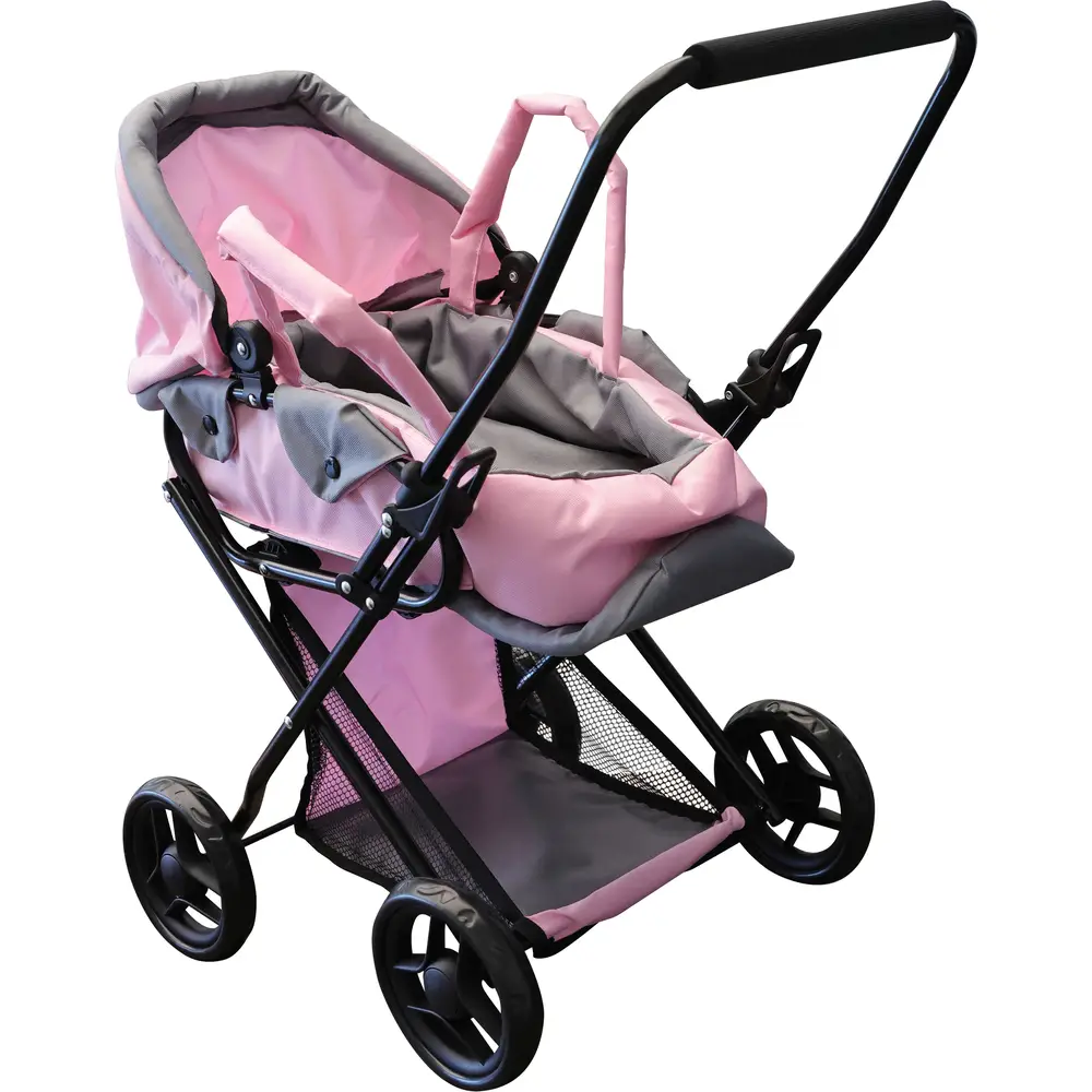 Amia poussette pour poupée Rosy avec panier de rangement et sac de couchage - accessoire poupée