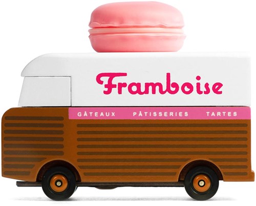 Candylab voiture jouet Macaron Van rose - bus rétro pour enfants