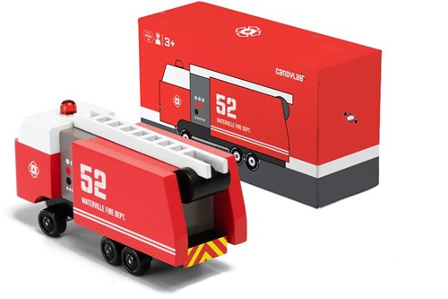 Candylab voiture jouet - camion de pompiers - véhicule en bois-2