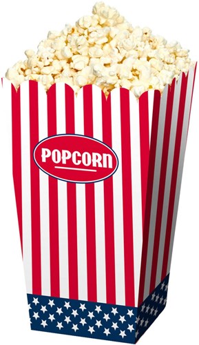 Folat boîte à popcorn USA carton 4 pièces décoration de fête-2