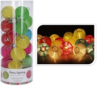 Guirlande lumineuse LED lampions 20 pièces colorées 10,75 mètres extérieur-3