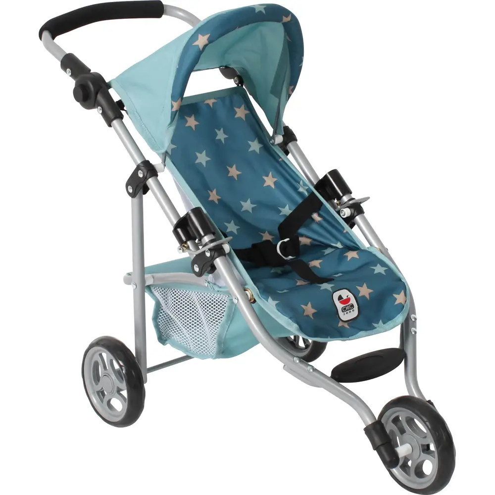 Bayer Chic 2000 poussette jogger poupée bleue avec poignée réglable