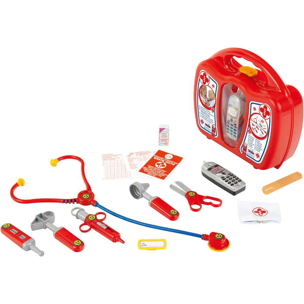 Klein mallette de docteur jouet avec téléphone portable et accessoires pour enfants