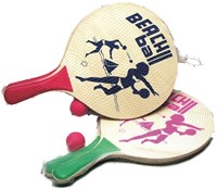 HOT Sports + Toys set de beachball bois noir avec motif rose 8 mm