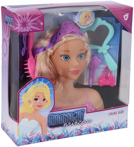 Moonlight tête à coiffer sirène princesse 18 cm avec accessoires jouet-2