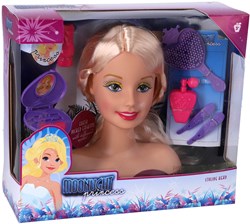 Moonlight tête à coiffer princesse jouet - tête de coiffure 22 cm pour enfants