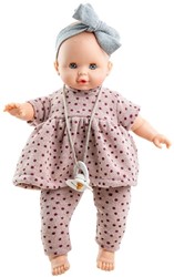 Paola Reina Pop Sonia (pois/rose) avec mécanisme (36cm)