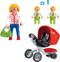 Playmobil City Life Maman avec jumeaux et landau-2