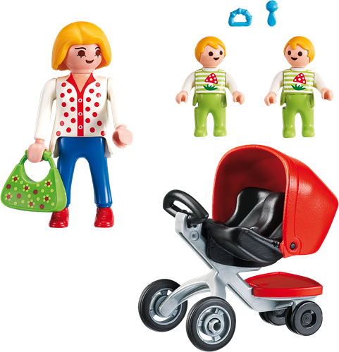 Playmobil City Life poussette - Landau jumeaux 5573 jouet-2