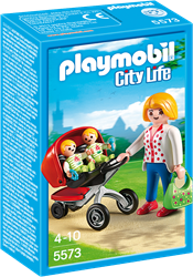 Playmobil City Life Maman avec jumeaux et landau