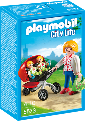 Playmobil City Life Maman avec jumeaux et landau