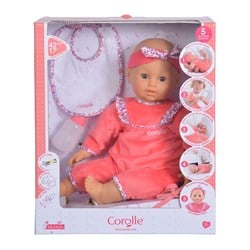 Corolle Poupée Bébé Lila Chérie 42cm - Poupée Interactive avec Accessoires