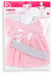 Corolle robe de poupée avec bandeau - robe rose pour poupées 36 cm