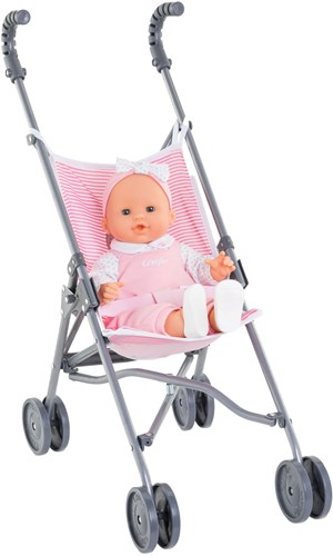 Corolle Poussette Rose pour Poupée - Mon Grand Poupon - Landau pour enfants-3