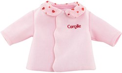 Corolle manteau poupée coeurs rose 36cm - vêtement poupée paillettes