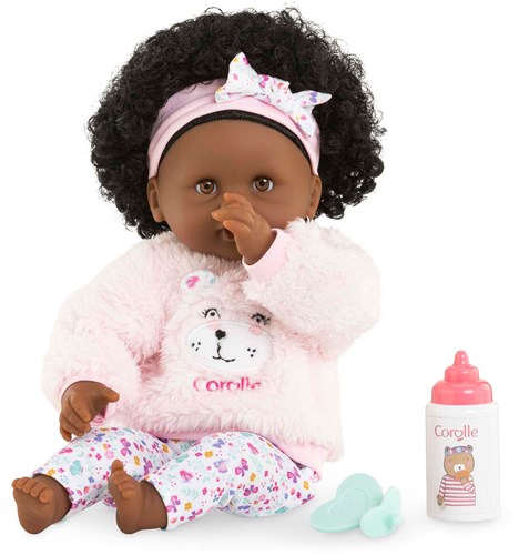 Corolle poupée bébé Calin Caroline 30cm - poupée avec tétine et biberon-3