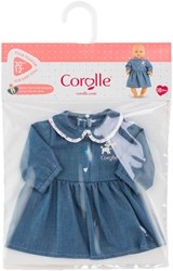 Corolle robe pour poupée bébé bleu - vêtement poupée 30cm - Week-end à Paris