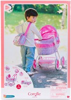 Corolle poussette fleurs - landau pour poupée bébé 36-42cm