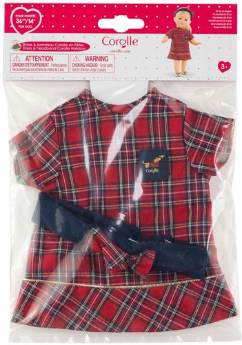 Corolle robe et bandeau pour poupée bébé - vêtements poupée 36cm