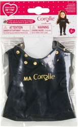 Corolle t-shirt poupée noir or 36cm - accessoire vêtement poupée