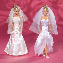 Poupée mariée Steffi Love - poupée mannequin en robe de mariée - jouet mariage