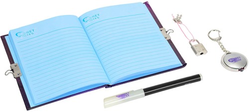 Simba journal écriture secrète avec stylo et lampe UV cadenas violet enfants-2