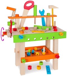 Eichhorn établi en bois jouet - set d'outils 49 pièces