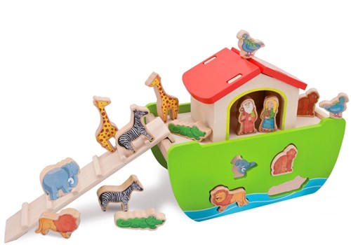 Eichhorn arche de Noé en bois - jouet formes 21 pièces pour enfants-2