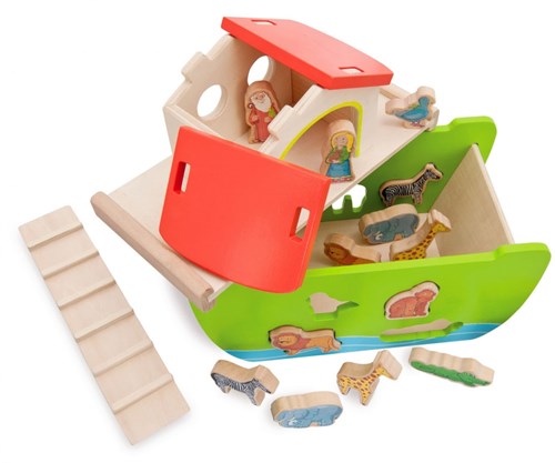 Eichhorn arche de Noé en bois - jouet formes 21 pièces pour enfants-3