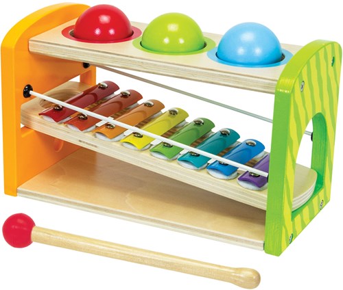 Eichhorn banc à marteler en bois avec xylophone - jouet éducatif-2