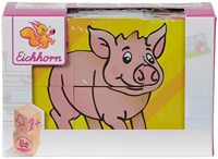 Eichhorn puzzle blocs en bois animaux - jouet éducatif 6 pièces