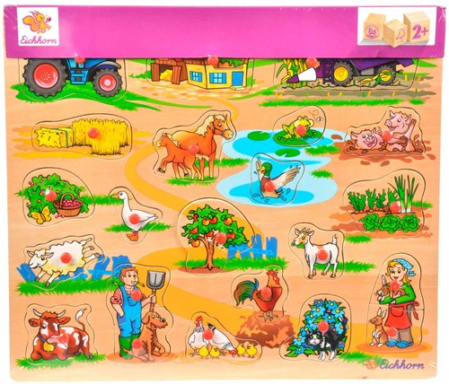 Eichhorn puzzle à boutons en bois méga - jouet éducatif pour enfants-3