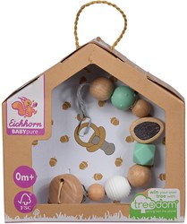 Eichhorn chaîne tétine bois bébé multicolore jouet sensoriel