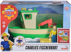 Simba bateau de pêche jouet Sam le pompier avec figurine Charlie