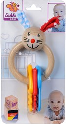 Eichhorn anneau de dentition en bois lapin jouet bébé multicolore