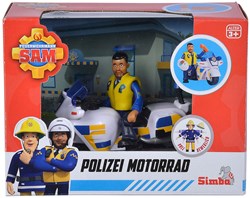 Simba Sam le pompier moto de police avec figurine Malcolm