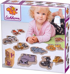 Eichhorn puzzle animaux en bois - jouet éducatif FSC bois 16 pièces