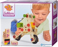 Eichhorn Constructor jouet en bois coffret véhicules 4-en-1 65 pièces