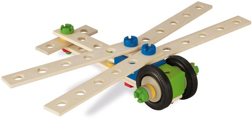 Eichhorn Constructor jouet en bois coffret véhicules 4-en-1 65 pièces-2
