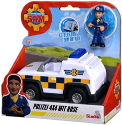 Simba Sam le Pompier Jeep de Police 4x4 Voiture Jouet avec Figurine