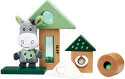 Eichhorn blocs sonores en bois avec peluche âne - jouet bébé